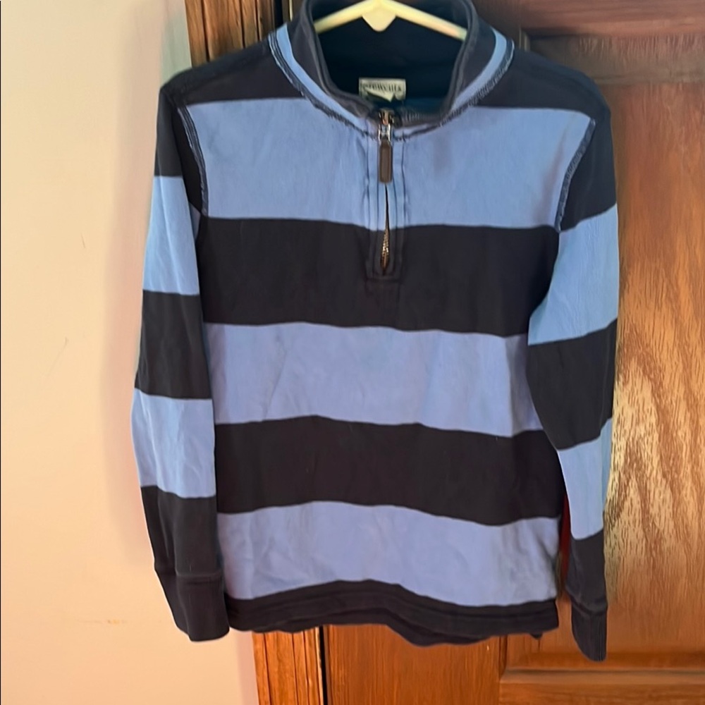 Crewcuts Kids Striped Sweater in Blue and Black